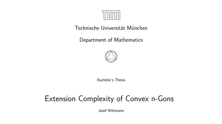 Extension Complexity of Convex n-Gons